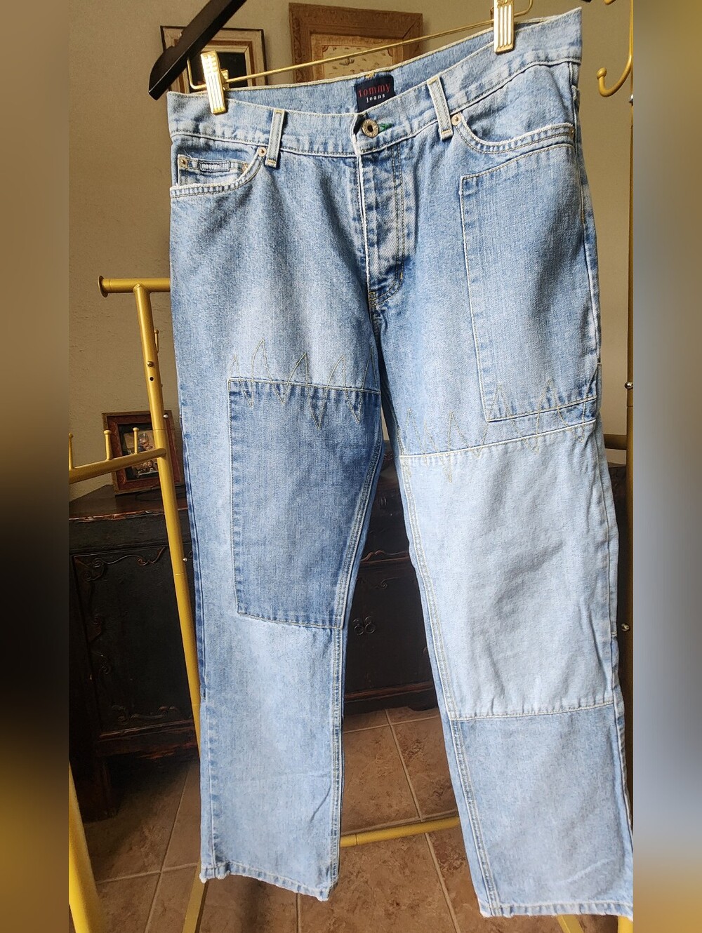 Vintage GRAIL HSA 1999 Tommy Hilfiger Patchwork Jeans Size 11